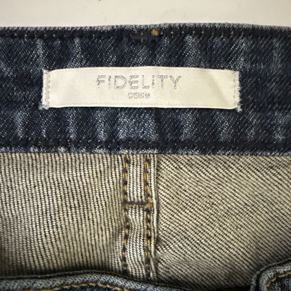 Fidelity Denim 31 x 33 Coco Wide Leg Raw Hem Anthropologie Womens Jeans NWT - Picture 6 of 7